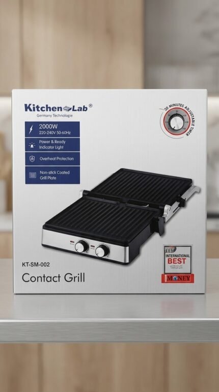 KitchenLab Contact Grill 2000W – شواية كهربائية