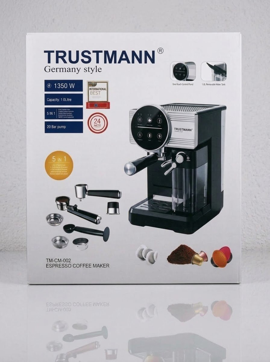 2026/10/38756-1.jpg TRUSTMANN Espresso Coffee Maker 5 in 1 – ماكينة إسبريسو متعددة الاستخدامات - الصورة 1