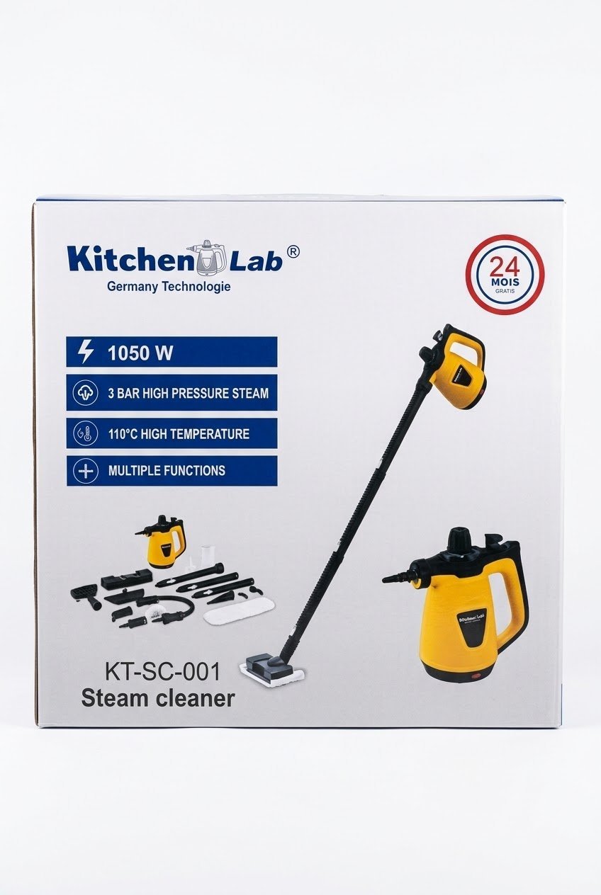 2026/10/38940.jpg Nettoyeur Vapeur Portable Kitchen Lab KT-SC-001 – 1050W / 3 Bar - الصورة 1
